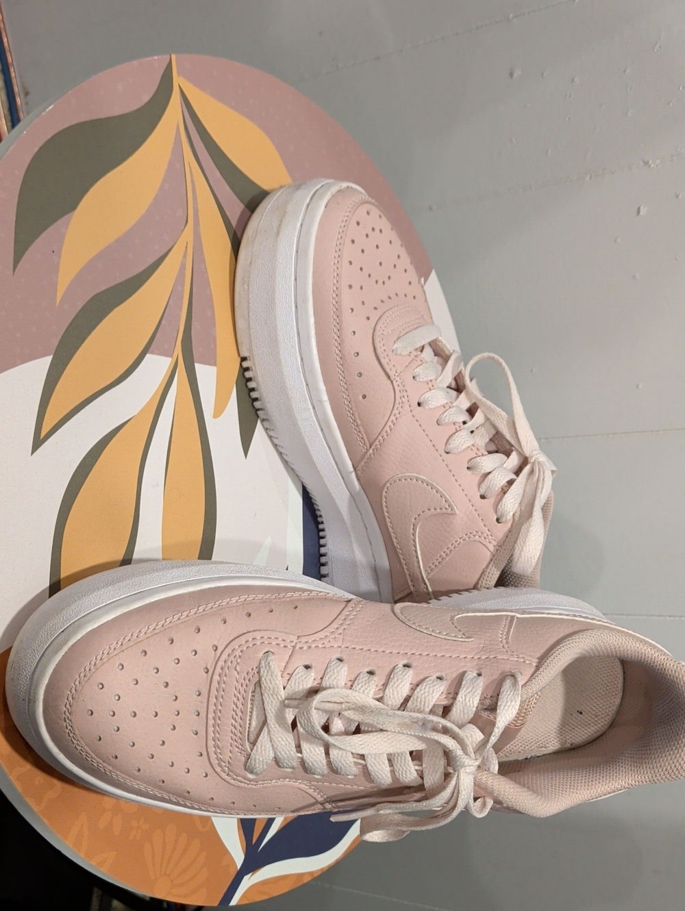 Nike Women’s Lace-Up Sneakers in Light Pink